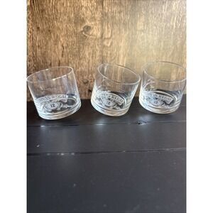3 Chivas Regal Logo Aged 12 Years  Weighted Bottom Rocks Glasses Clear Glass Set